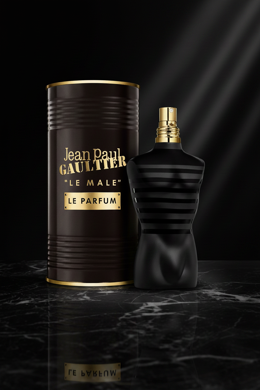 Le Male Le Parfum - Black Marble Close-up
